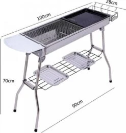 Borvat® | Barbecue Et Friture Barbecue à Dual Usage | Barbecue Au Charbon Extérieur Portable | Convient Pour 5 à 10 Personnes En Marche, Pique-nique, Camping, Barbecue. -Cuisine Fournitures Magasin 1138x1200