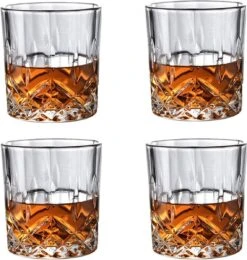 Verres à Whisky Glasrijk® - Verres à Boire - 300 Ml - 4 Pièces - Verres à Gobelet - Verres à Boire - Verre à Eau - Verre à Boire - Ensemble à Whisky - Whisky