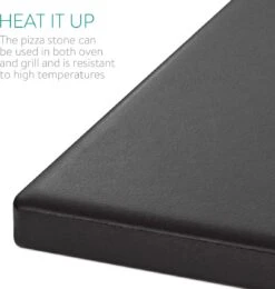 Navaris XL Pour Four Et Barbecue - Plaque à Pizza Rectangulaire 38 X 30 Cm - Pierre à Pain - Céramique émaillée - Zwart -Cuisine Fournitures Magasin 1142x1200 5