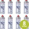 Recharge De Bouteilles De Gaz Hendi Butane - Réchaud à Gaz - Bouteilles De Gaz De Bouteilles De Gaz De Camping - Cartouche De Gaz 227 G - Set De 8