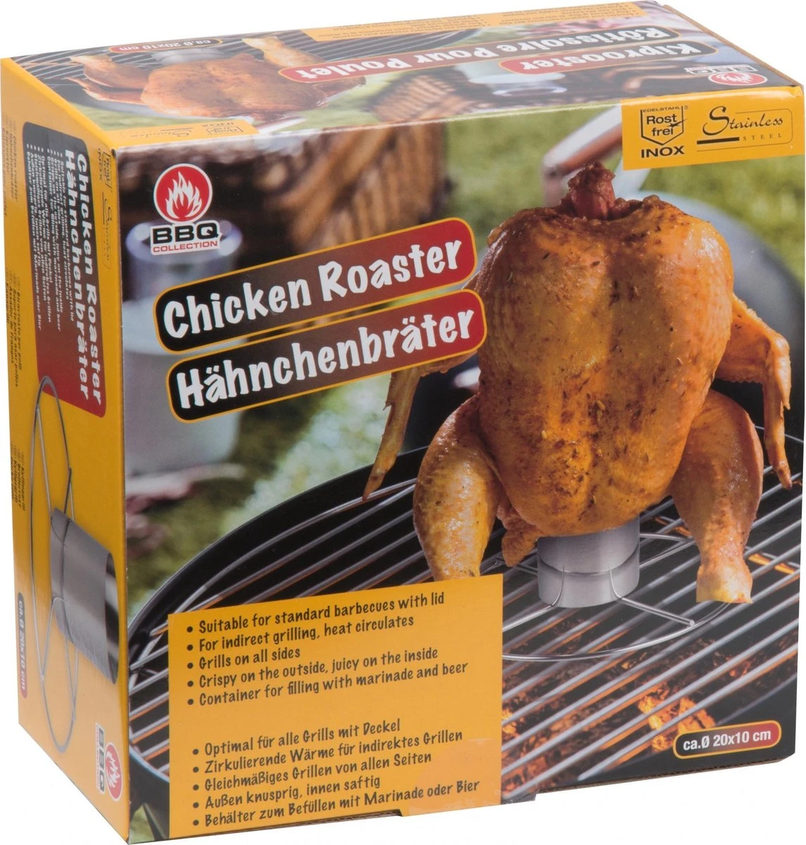 Porte-poulet BBQ ø 20x10cm Bol Liquide Pour Vapeur 4 Porte-poulet BBQ ø 20x10cm Bol Liquide Pour Vapeur – Image 4