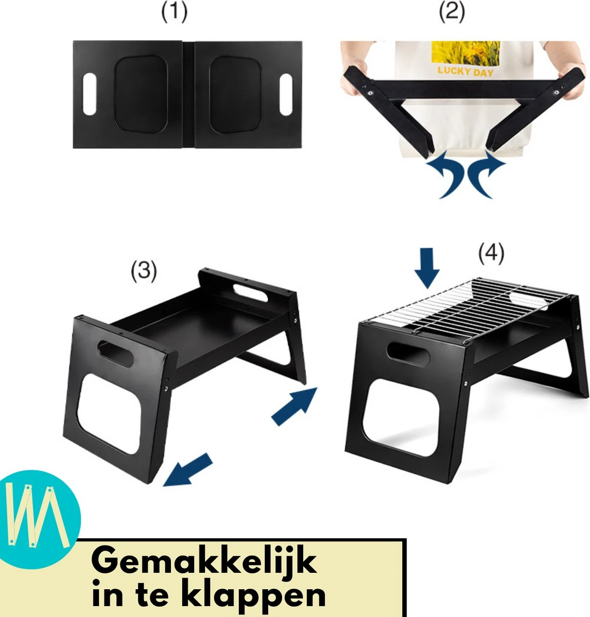 BBQ De Table Portable De Lynnz Avec Thermomètre GRATUIT - Pour Balcon Ou Camping - Barbecue à Charbon - Barbecue De Table - Barbecue - Mini - Barbecue - Grill 5 BBQ De Table Portable De Lynnz Avec Thermomètre GRATUIT - Pour Balcon Ou Camping - Barbecue à Charbon - Barbecue De Table - Barbecue - Mini - Barbecue - Grill – Image 5