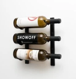 VintageView Three Black Wine Rack - 30 X 33 X 13,4 Cm - 3 Bouteilles