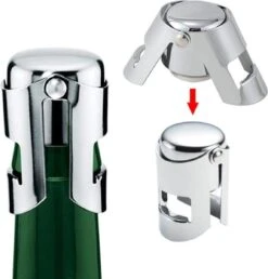 WiseGoods De Vin Et De Champagne WiseGoods - Bouchons De Vin Sous Vide Réutilisables - Bouchon De Champagne En Acier Inoxydable - Bouchon De Bouteille De Vin - Bouchon De Bouteille -Cuisine Fournitures Magasin 1147x1200 7