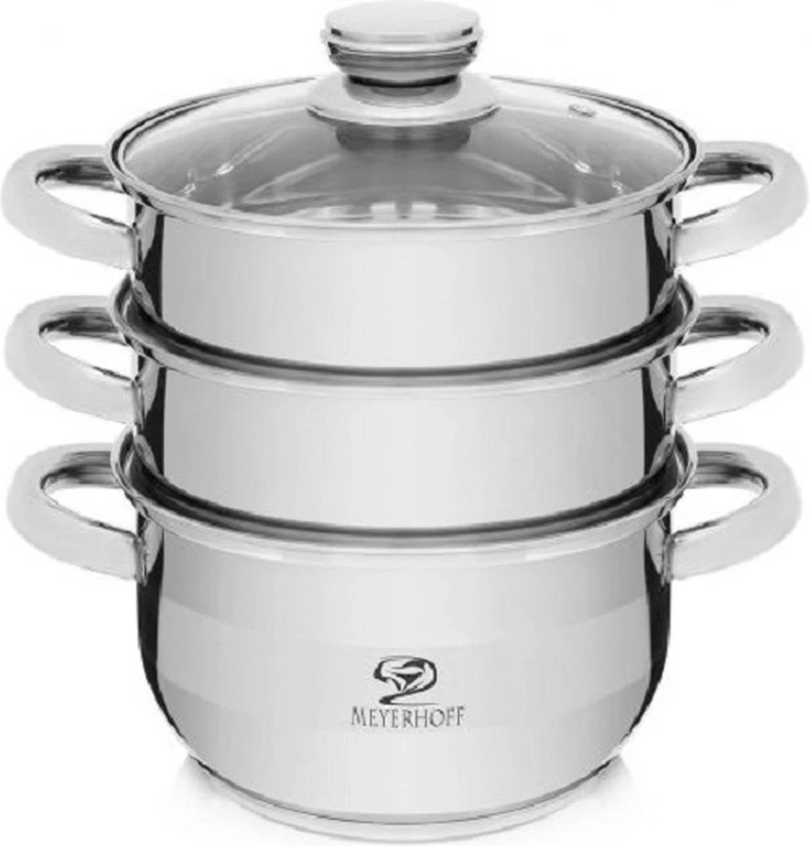 Poêle à Vapeur Meyerhoff Pour Toutes Les Sources De Chaleur 4 Pièces Ø20 Cm 2,5L En Acier Inoxydable 1 Poêle à Vapeur Meyerhoff Pour Toutes Les Sources De Chaleur 4 Pièces Ø20 Cm 2,5L En Acier Inoxydable