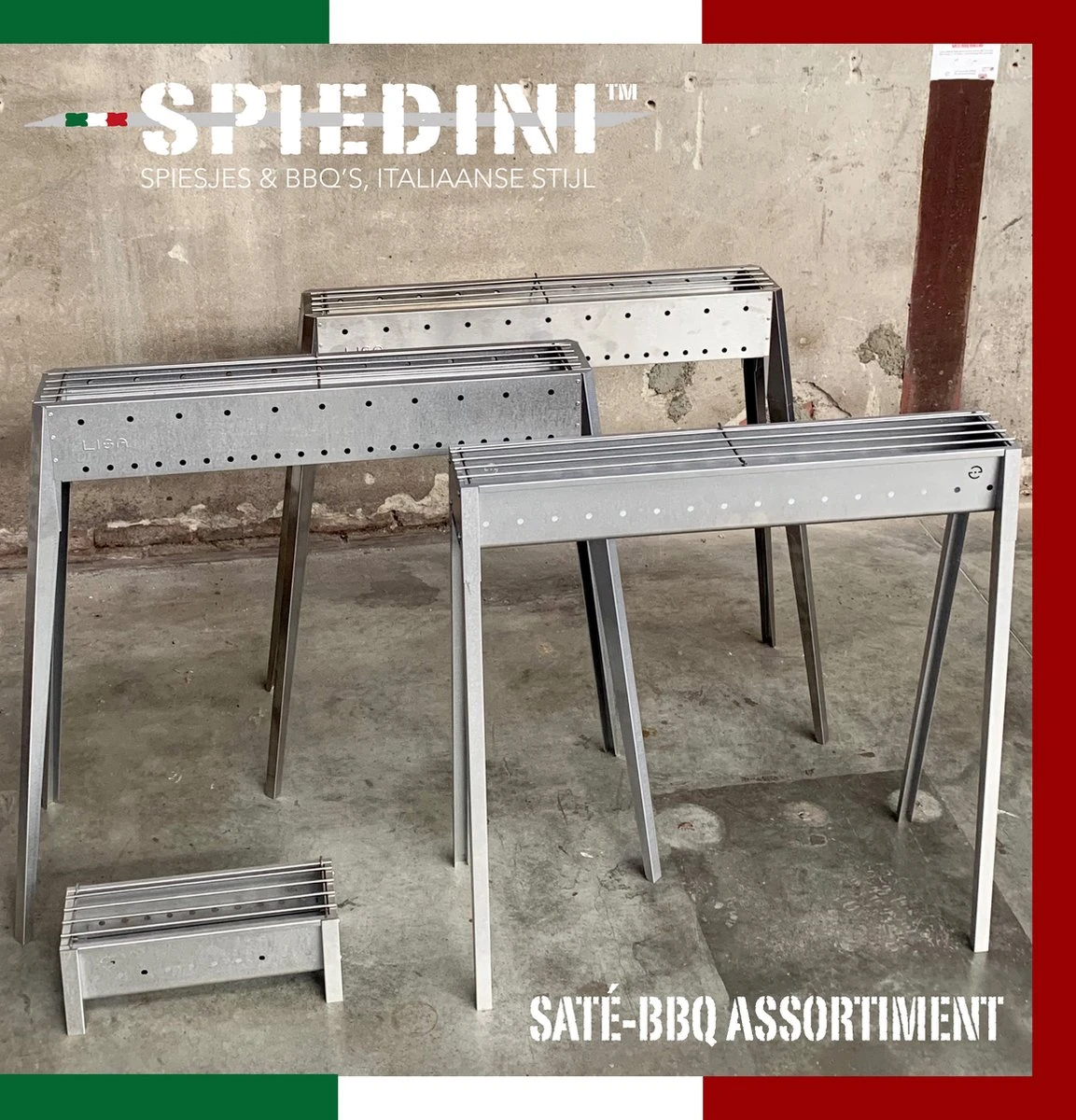 Spiedini Saté-bbq Java 80 - Barbecue à Charbon De Bois De Luxe à Double Paroi Avec Grille Horizontale Pour Satay Ou Autres Brochettes - 80 Cm De Long, 11 Cm De Large, 83 Cm De Haut - Matériau : Acier Inoxydable 11 Spiedini Saté-bbq Java 80 - Barbecue à Charbon De Bois De Luxe à Double Paroi Avec Grille Horizontale Pour Satay Ou Autres Brochettes - 80 Cm De Long, 11 Cm De Large, 83 Cm De Haut - Matériau : Acier Inoxydable – Image 11