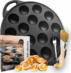 Poffertjes Casserole - Convient à Tous Les Poêles - Poffertjes Maker - Poffertjes Casserole Induction - Poffertjes Casserole électrique - Sinterklaas Presents - Noël