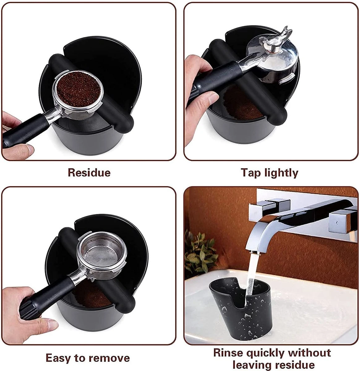 Café Knock Box Avec 2 Lingettes Sous Vide - Knock Box - Barista - Espresso Box - Coffee Knockbox 7 Café Knock Box Avec 2 Lingettes Sous Vide - Knock Box - Barista - Espresso Box - Coffee Knockbox – Image 7