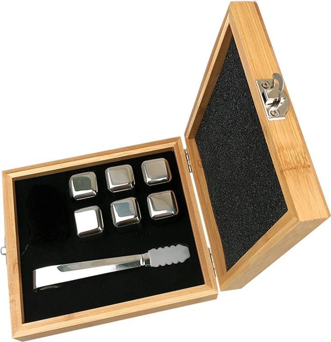 Set De Pierres à Whisky (6 Pièces) Incl. - Pierres Whisky Les Tenailles - Luxe Gift Set - Cubes De Glace Réutilisables - Icecubes Avec Des Pinces 2 Set De Pierres à Whisky (6 Pièces) Incl. - Pierres Whisky Les Tenailles - Luxe Gift Set - Cubes De Glace Réutilisables - Icecubes Avec Des Pinces – Image 2