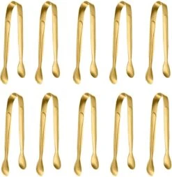 Pinces à Glaçons Dorées - Set De 10 Pièces - Pinces à Glaçons De Luxe - 11 X 1,6 Cm -Cuisine Fournitures Magasin 1165x1200 4