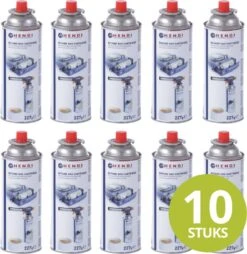 Hendi Gas Canisters Butane Recharge - Bouteilles De Gaz Réchaud - Bouteilles De Gaz De Bouteilles De Gaz De Camping - Cartouche De Gaz Set - Lot De 10