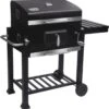 Blaupunkt GC601 Chariot à Barbecue Grille Pour Barbecue Grill à Charbon Thermomètre Dans Le Couvercle Tablette Latérale Fonte Surface Du Gril 57,2 X 32 Cm