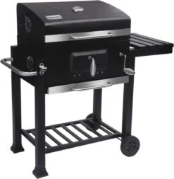 Blaupunkt GC601 Chariot à Barbecue Grille Pour Barbecue Grill à Charbon Thermomètre Dans Le Couvercle Tablette Latérale Fonte Surface Du Gril 57,2 X 32 Cm