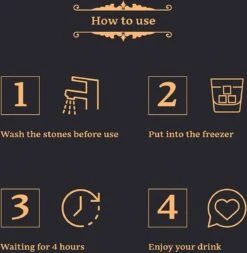 GOURMEO 6 Pierres à Whisky En Acier Inoxydable Doré Avec Coffret Cadeau En Bois - Pierres à Whisky Réutilisables Dans Un Ensemble Comme Alternative Aux Glaçons Classiques -Cuisine Fournitures Magasin 1172x1200 9