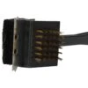 Brosse De Nettoyage Pour Barbecue En Acier Trempé - Or Noir - 27x7x7cm | Outils De Barbecue | Brosse 2 En 1 Pour Poncer Et Essuyer
