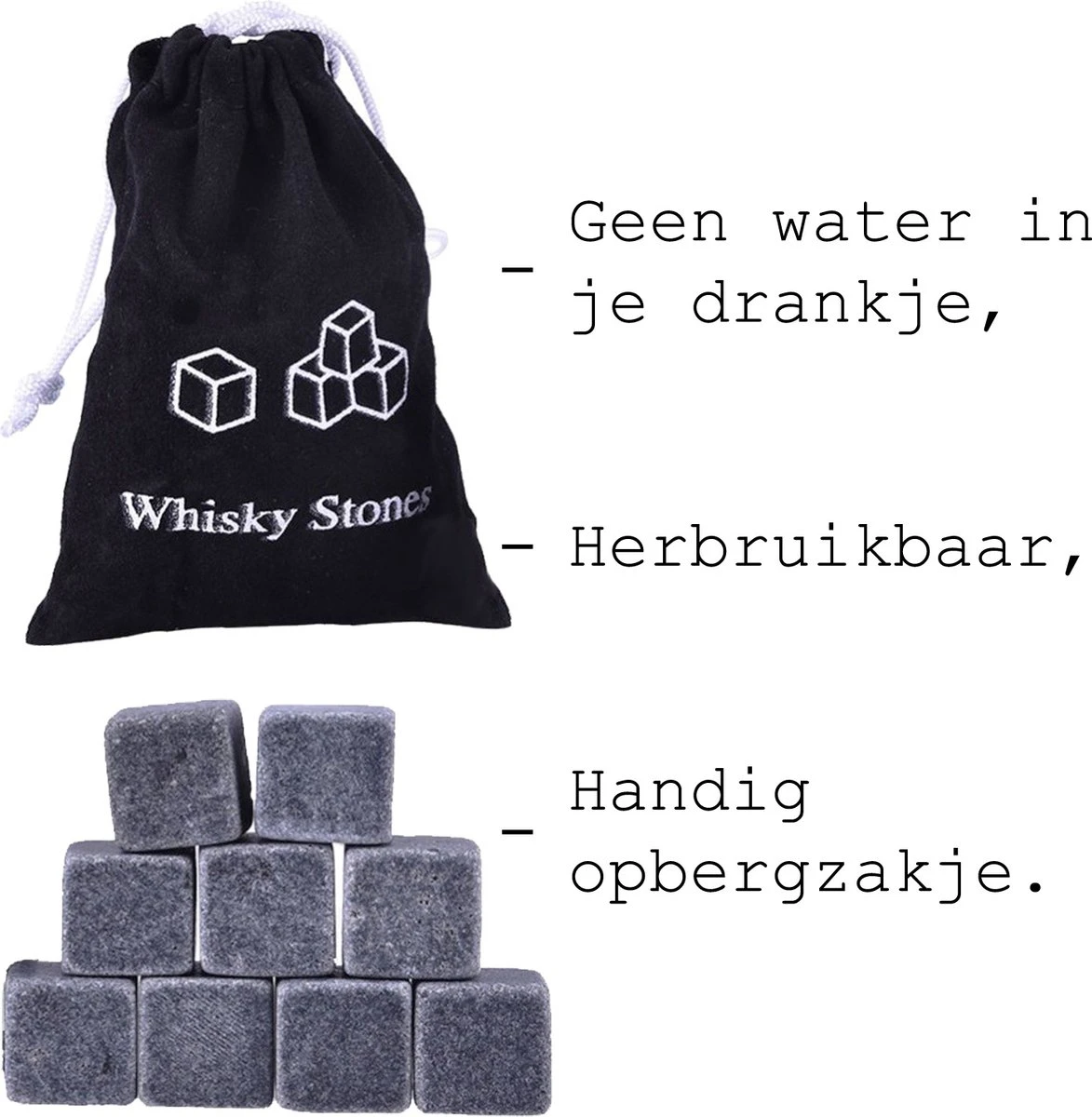 Whisky Stone Ice Cubes - Whisky Stones Réutilisables - Bloc De Glace Whisky Stone Réutilisable - 18 Pièces 3 Whisky Stone Ice Cubes - Whisky Stones Réutilisables - Bloc De Glace Whisky Stone Réutilisable - 18 Pièces – Image 3