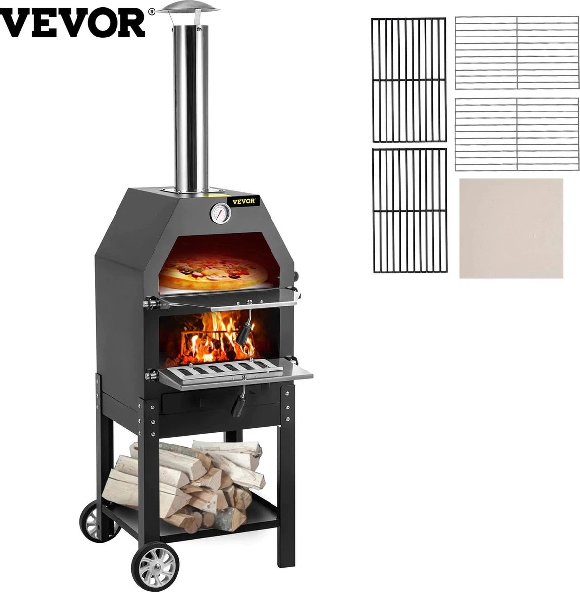 Four à Pizza Vevor® Avec Roues - Four à Pizza - Barbecue - Pizzarette - Four à Pizza D'extérieur - Four à Pizza D'extérieur - Pierre à Pizza - Acier Inoxydable 1 Four à Pizza Vevor® Avec Roues - Four à Pizza - Barbecue - Pizzarette - Four à Pizza D'extérieur - Four à Pizza D'extérieur - Pierre à Pizza - Acier Inoxydable