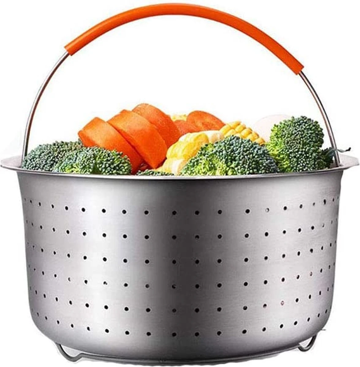 Panier Vapeur Inox, Accessoires Autocuiseur, Insert Inox Avec Poignée Silicone, Raccord Autocuiseur, Autocuiseur Pour Casseroles, Marmites, Autocuiseur, Cuisson Vapeur Légumes, Fruits, Oeufs 7 Panier Vapeur Inox, Accessoires Autocuiseur, Insert Inox Avec Poignée Silicone, Raccord Autocuiseur, Autocuiseur Pour Casseroles, Marmites, Autocuiseur, Cuisson Vapeur Légumes, Fruits, Oeufs – Image 7