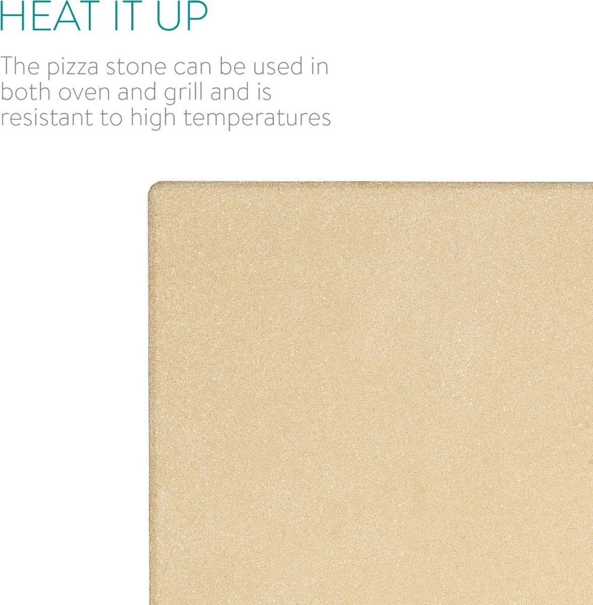 Navaris XL Pour Four Et Barbecue - Assiette à Pizza Rectangulaire 38 X 30 Cm - Pelle à Pizza En Bambou Incluse - Céramique émaillée 6 Navaris XL Pour Four Et Barbecue - Assiette à Pizza Rectangulaire 38 X 30 Cm - Pelle à Pizza En Bambou Incluse - Céramique émaillée – Image 6