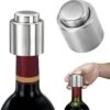 Piro - Bouchon à Vin - Valve à Vin Sous Vide - Bouchon De Bouteille De Vin - Acier Inoxydable - Universel