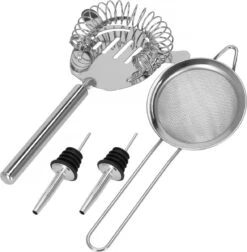 Ensemble De Cocktails Set | Set De 8 Shakers à Cocktail | Y Compris Boîte-cadeau | ACIER INOXYDABLE | Couleur Argent -Cuisine Fournitures Magasin 1177x1200 5