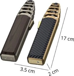 Briquet Super Turbo Jetflame - Brûleur à Gaz - Torch De Feu D'artifice - Brander à Crème Brûlée - BBQ Et Allume-cigare - Coupe-vent - Bois De Noyer Avec Boîtier En Métal Gris -Cuisine Fournitures Magasin 1177x1200 8