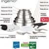 Ingenio Preference Set De Casseroles 15 Pièces L94096, Revêtement Antiadhésif, Acier Inoxydable