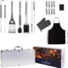 Ensemble D'outils De BBQ Ensemble D'accessoires De Valise Pinces Tablier De Brosse Barbecue - Ensemble D'accessoires De BBQ De Chef Cuisinier