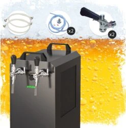 Ensemble Complet - Robinet à Bière STREAM 80K Avec Boîte à Bière à Pompe à Air, Refroidisseur à Circulation 2 Lignes Dry Cooler .