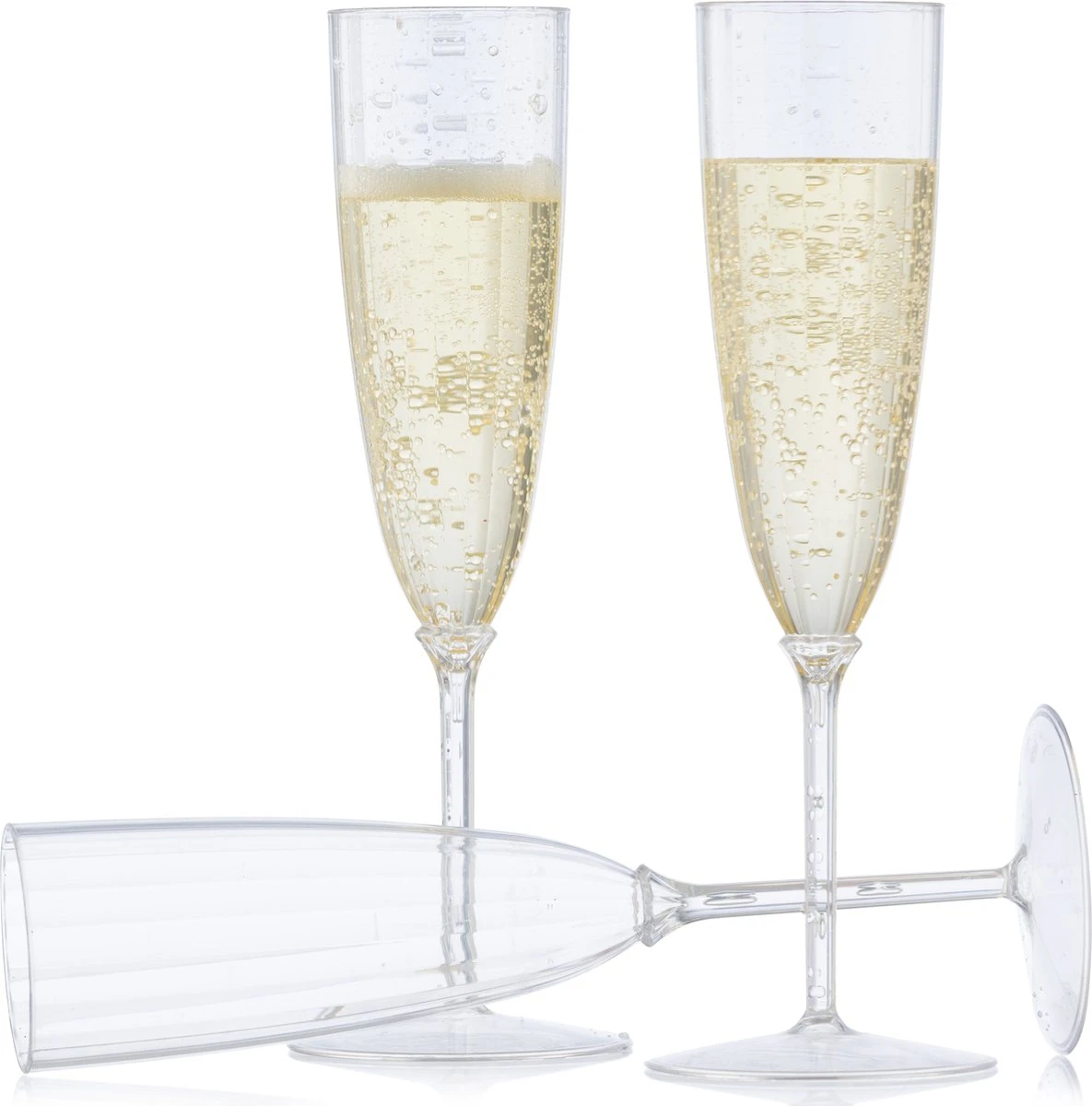 Decorline - 48 X Verres à Champagne En Plastique à Usage Multiple De Transparent, Verres à Pied Flûte à Champagne En Plastique Pour Mariages, Célébrations Et Fêtes, Set - Lot De 48 - Transparent 2 Decorline - 48 X Verres à Champagne En Plastique à Usage Multiple De Transparent, Verres à Pied Flûte à Champagne En Plastique Pour Mariages, Célébrations Et Fêtes, Set - Lot De 48 - Transparent – Image 2
