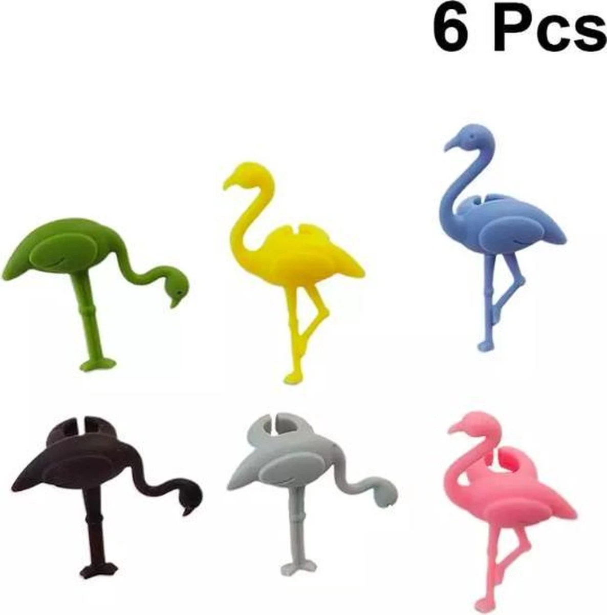 ProductGoods - 6x Marqueurs De Verre Flamants Roses - Décoration De Glas - Marker De Verre - Décoration De Glas - Décoration - Étiquetez Votre Glas 2 ProductGoods - 6x Marqueurs De Verre Flamants Roses - Décoration De Glas - Marker De Verre - Décoration De Glas - Décoration - Étiquetez Votre Glas – Image 2