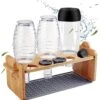 Porte- Bouteilles En Bamboe - Égouttoir à Vaisselle Avec Tapis En Caoutchouc - Accessoires Sodastream - Produits Sodastream