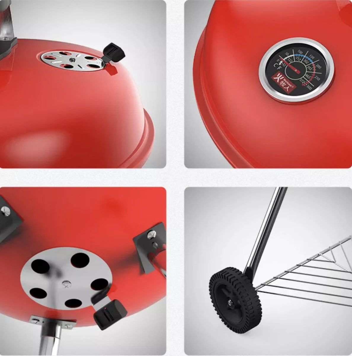 Luxaliving - Barbecue à Charbon - Barbecue Boule Kogelbarbecue X H90 Centimètres - Barbecue Rond - Barbecue Sur Roues - Rouge - Métal 1 Luxaliving - Barbecue à Charbon - Barbecue Boule Kogelbarbecue X H90 Centimètres - Barbecue Rond - Barbecue Sur Roues - Rouge - Métal