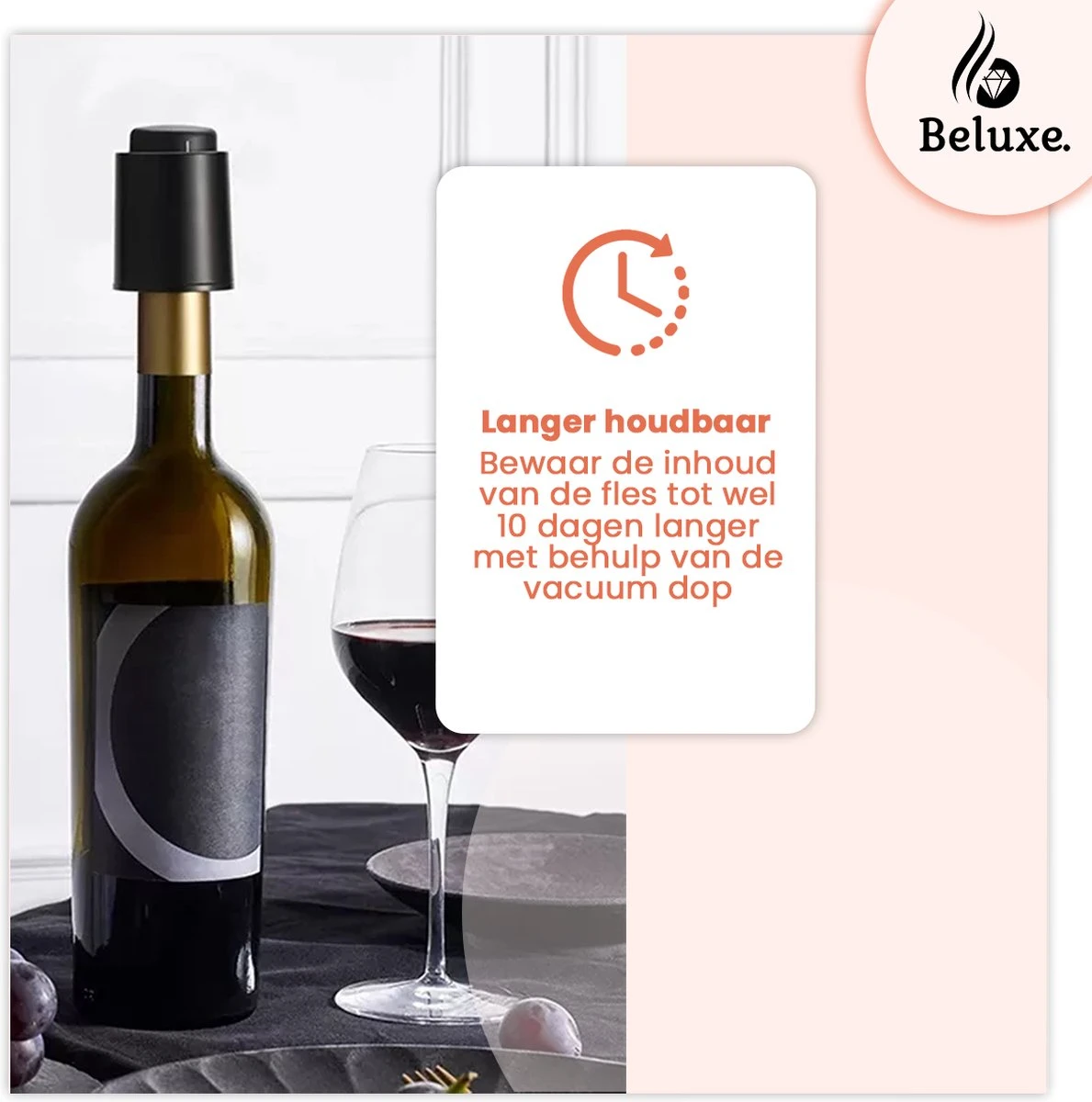 Pompe à Vide à Vin De Luxe - Wine Saver De Vin - Bouchon à Vin - Pompe à Vide - Bouchon à Vin - Bouchon à Vin - Pompe à Vin 4 Pompe à Vide à Vin De Luxe - Wine Saver De Vin - Bouchon à Vin - Pompe à Vide - Bouchon à Vin - Bouchon à Vin - Pompe à Vin – Image 4