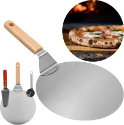 Springos Pizza Scoop - Coupe-pizza - Spatule - 25 Cm - Naturel/ Argent -Cuisine Fournitures Magasin 1190x1200 10