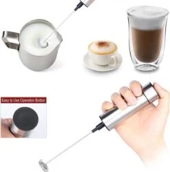 TDR - Mousseur à Lait électrique - Acier Inoxydable - Fonctionne Sur Batterie - Avec Brosse De Nettoyage -Cuisine Fournitures Magasin 1190x1200 4