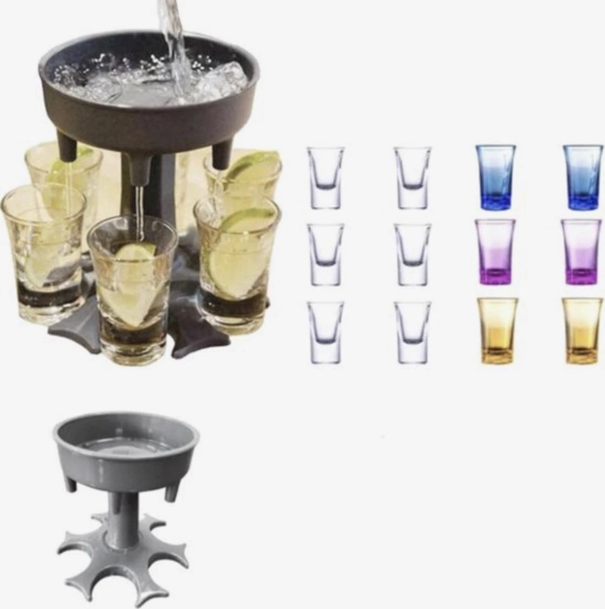 Fontaine à Shot Avec 6 Verres à Shot Bouchons Colorés Et Anti-fuites - Machine à Shot - Distributeur à Shot - Verseur - Shot - Verres à Shot - Distributeur - Boisson - Fête - 4 Fontaine à Shot Avec 6 Verres à Shot Bouchons Colorés Et Anti-fuites - Machine à Shot - Distributeur à Shot - Verseur - Shot - Verres à Shot - Distributeur - Boisson - Fête - – Image 4