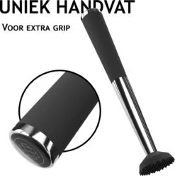 Pilon à Cocktail De BarDeluxe® - Pilon - Acier Inoxydable - Poignée En Caoutchouc - Extra Grip - Convient Pour Les Fruits, Les Glaçons, Les Herbes -Cuisine Fournitures Magasin 1193x1200 21