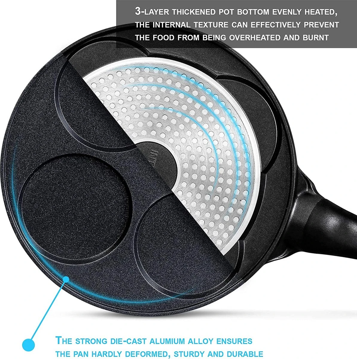 Poêle à Frire Avec Revêtement En Céramique Antiadhésive 26 Cm Pour Mini Crêpes Mini Uttapam Mini Crêpe œufs à Frire 4 Et 7 Formes Sans Induction (4 Formes) 7 Poêle à Frire Avec Revêtement En Céramique Antiadhésive 26 Cm Pour Mini Crêpes Mini Uttapam Mini Crêpe œufs à Frire 4 Et 7 Formes Sans Induction (4 Formes) – Image 7