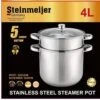 Set De Casseroles à Vapeur Steinmeijer -4L En Acier Inoxydable Ø 24 Cm - 3 Pièces - Avec Fond 6 Couches