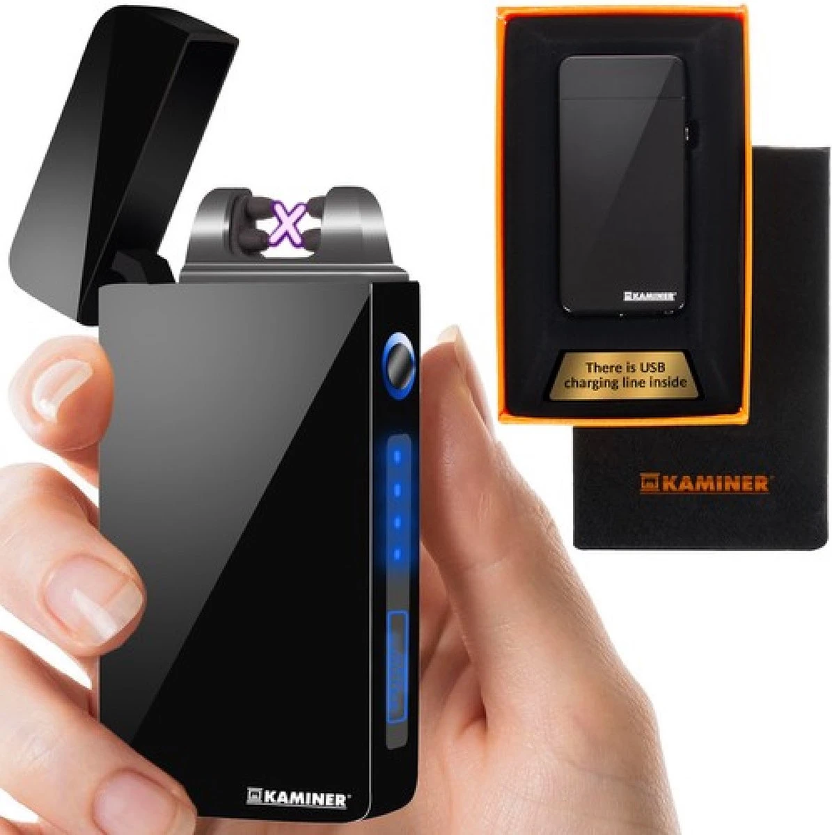 Kaminer - Briquet Plasma - Briquet Electrique - Briquet Feux D'artifice - Briquet Plasma USB Rechargeable - Brûleur à Gaz 1 Kaminer - Briquet Plasma - Briquet Electrique - Briquet Feux D'artifice - Briquet Plasma USB Rechargeable - Brûleur à Gaz