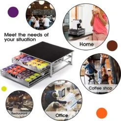 Porte-capsules Masthome Café Avec Tiroir Pour Capsules Dolce Gusto, Pour 72 Dosettes De Café, 1 Chiffon De Nettoyage Inclus 10 Porte-capsules Masthome Café Avec Tiroir Pour Capsules Dolce Gusto, Pour 72 Dosettes De Café, 1 Chiffon De Nettoyage Inclus -Cuisine Fournitures Magasin 1198x1200 20