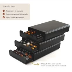 Kitchen Lab Co Co.® Porte-capsule à Café Avec Tiroir - Convient Pour Nespresso, Dolce Gusto Et Nespresso Vertuo - Incl. E-book De Recettes De Café 16 Kitchen Lab Co Co.® Porte-capsule à Café Avec Tiroir - Convient Pour Nespresso, Dolce Gusto Et Nespresso Vertuo - Incl. E-book De Recettes De Café -Cuisine Fournitures Magasin 1198x1200 25