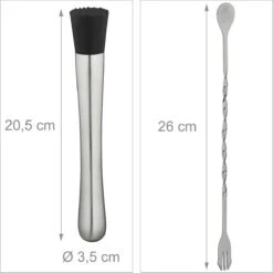 Relaxdays Pilon à Cocktail Et Cuillère De Bar - Pilon - Cuillère à Cocktail - 26 Cm - Goût Neutre 13 Relaxdays Pilon à Cocktail Et Cuillère De Bar - Pilon - Cuillère à Cocktail - 26 Cm - Goût Neutre -Cuisine Fournitures Magasin 1198x1200 48