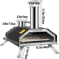 Four à Pizza Vevor® - Four à Pizza Professionnel - Cuisine D'extérieur - Pizza Gourmet - Barbecue - Acier Inoxydable - Jusqu'à 600°C - Sac De Transport Inclus -Cuisine Fournitures Magasin 1198x1200 5