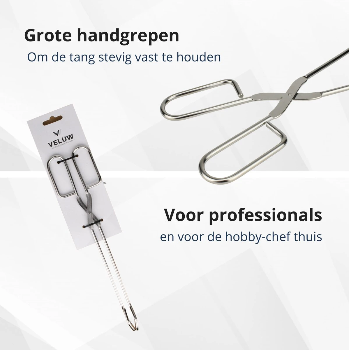 Pince De Service En Acier Inoxydable Veluw - 30 Cm - Pince De Cuisine Professionnelle - Pince à Collation - Pince à BBQ - Pince à Viande 7 Pince De Service En Acier Inoxydable Veluw - 30 Cm - Pince De Cuisine Professionnelle - Pince à Collation - Pince à BBQ - Pince à Viande – Image 7