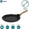 TR Goods - Poêle à Crêpes Ø26cm - Poêle à Crêpes - Natura Light - Zwart - Antiadhésif - Revêtement Antiadhésif - Convient Pour L'induction
