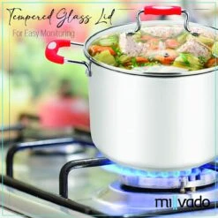 Millvado Urban Collection - Marmite En Acier Inoxydable - Marmite à Soupe De 10 Litres Avec Couvercle - Marmite à Ragoût Ø 26 Cm -Cuisine Fournitures Magasin 1199x1200 15