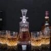 Coffret Cadeau KANARS Set De Verres à Whisky Et Carafe, Carafe à Whisky En Cristal De 550 Ml Avec 4 Verres En Cristal Sans Plomb, Set De 5 Pièces