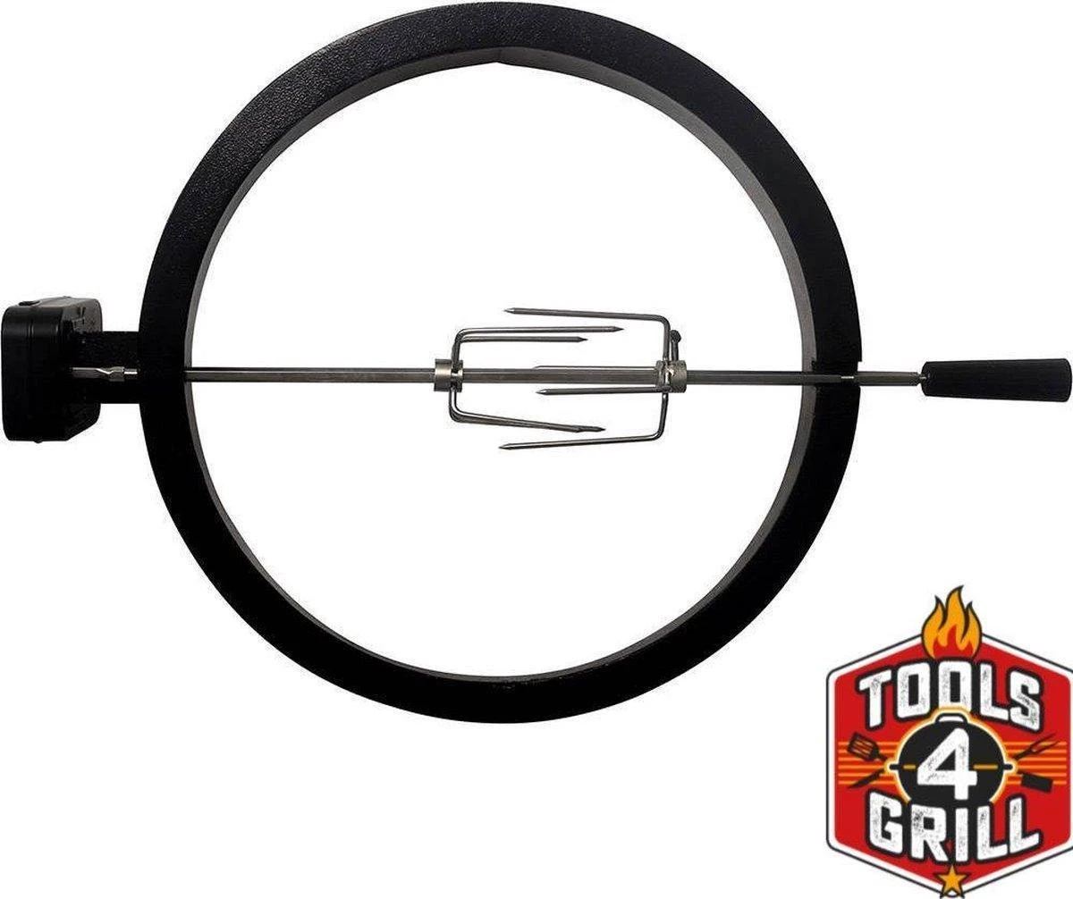 Rôtissoire Tools4Grill | Broche De Gril | Rôtisserie TBV 23 Pouces BBQ 60 Cm Taille Extérieure 3 Rôtissoire Tools4Grill | Broche De Gril | Rôtisserie TBV 23 Pouces BBQ 60 Cm Taille Extérieure – Image 3